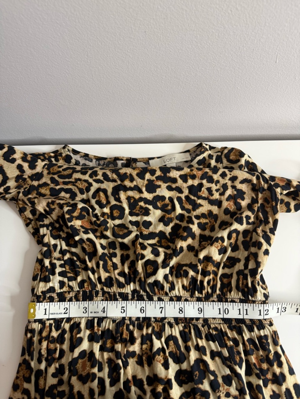 Loft Leopard Print Long Sleeve Maxi Dress - Tan/Black XSP - Picture 11 of 11